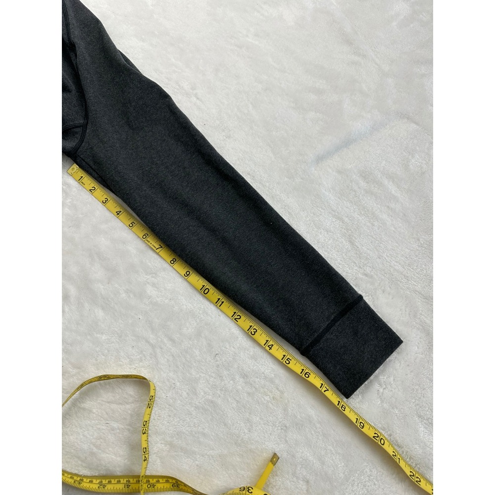Lululemon Womens Heathered Grey Cotton Lycra Script Logo Pullover Sweatshirt 4 - Picture 6 of 8